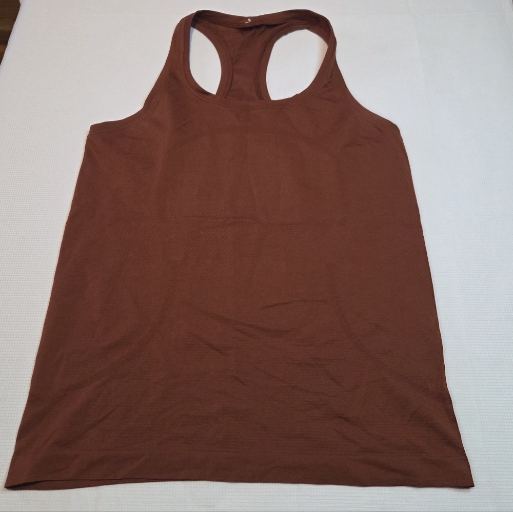 Lululemon Swiftly Racerback Tank Top Brown Size 10 Euc
